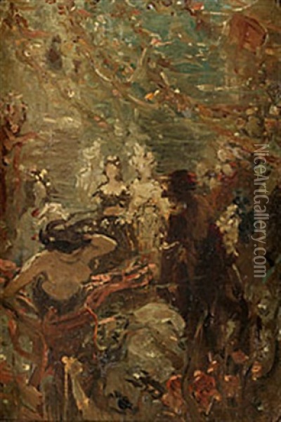 Sadko (preliminary Sketch) Oil Painting - Ilya Repin