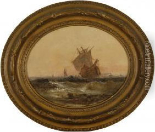 Two Marine Scenes Oil Painting - Granville Perkins