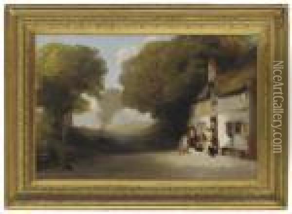 Oil On Canvas Oil Painting - George Morland