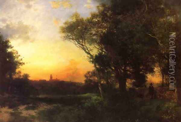 Mexican Landscape near Cuernavaca Oil Painting - Thomas Moran