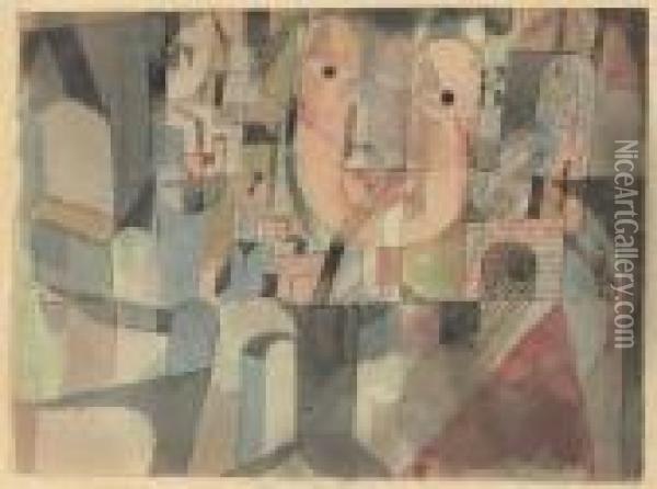 Der Man Der Reise Oil Painting - Paul Klee