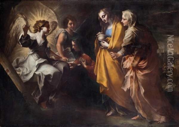 Le Tre Marie Al Sepolcro Oil Painting - Stefano Maria Legnani
