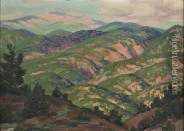 Sangre De Christo Mountains Oil Painting - Carlos Vierra