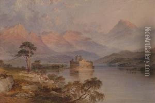 Kilchurn Castle, Loch Awe, Argyleshire Oil Painting - Charles Frederick Buckley