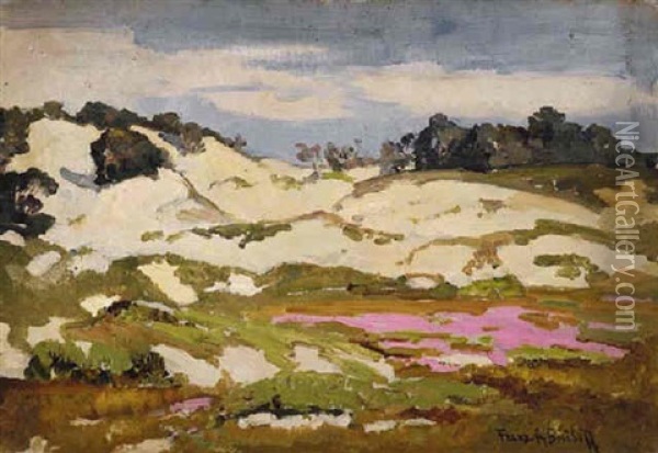 Blooming Dunes Oil Painting - Franz Arthur Bischoff