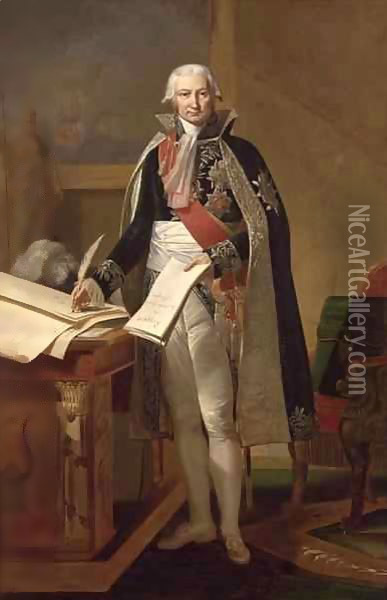 Jean-Baptiste de Nompere de Champagny (1756-1834) Duke of Cadore Oil Painting - Antoine Jean Joseph Ansiaux