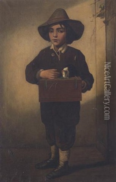 Junge Mit Meerschweinchen Oil Painting - Paul Hagelstein