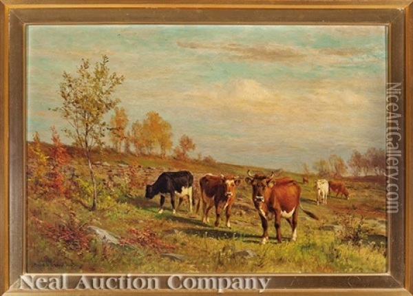 Return From Pasture, October Afternoon Oil Painting - Thomas Bigelow Craig