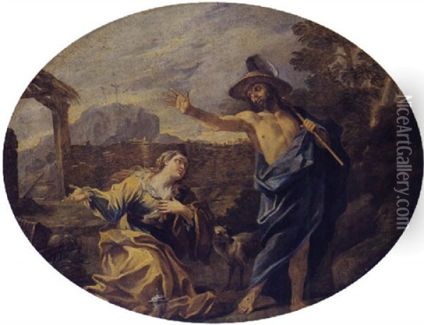 Le Christ Jardinier Oil Painting - Giovanni Battista Gaulli