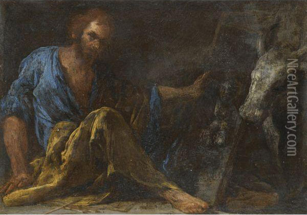 Saint Luke Oil Painting - Bernardo Cavallino