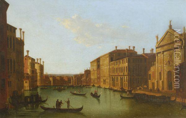 The Grand Canal, Venice Oil Painting - Apollonio Domenichini