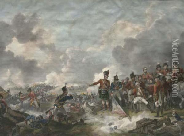 La Bataille D'alexandrie Par A.cardon Oil Painting - Loutherbourg, Philippe de