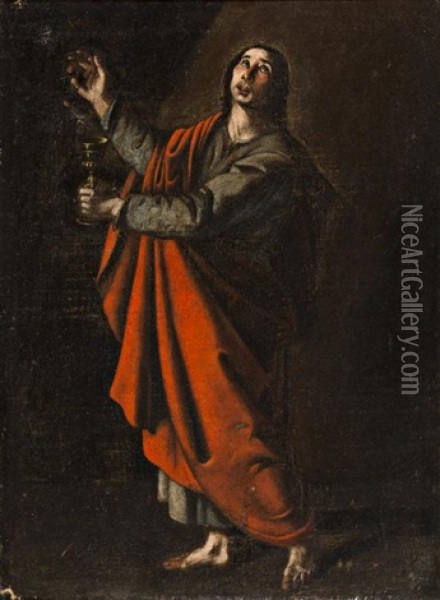 San Juan Evangelista Oil Painting - Francisco De Zurbaran