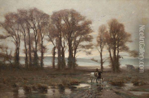Paysage D'hiver Oil Painting - Jan Willem Van Borselen