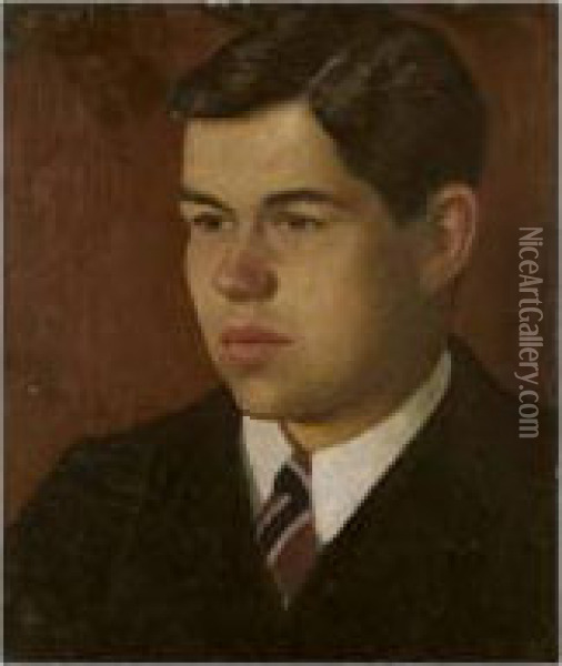 Portrait Of Teddy Carrington Oil Painting - Dora Carrington