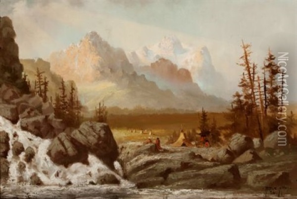 Mt. Moran, Grand Tetons Oil Painting - Ralph Davison Miller