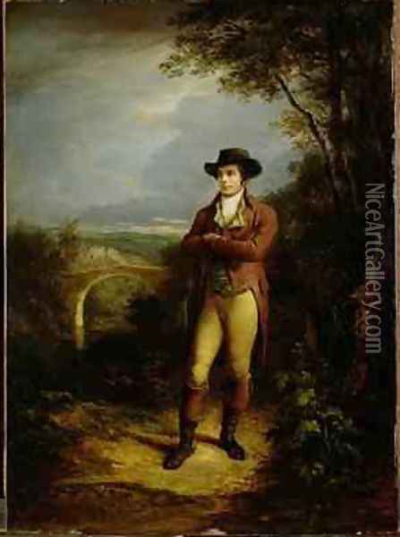 Robert Burns 1759-96 1828 Oil Painting - Alexander Nasmyth