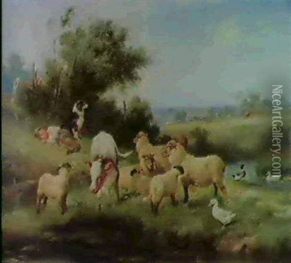 The Mid-day Rest Oil Painting - Walter Hunt