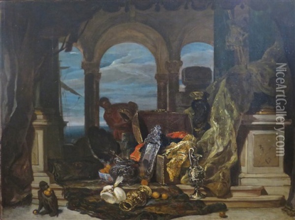 Scene De Pillage Oil Painting - Philippe Rousseau