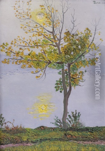 L'albero Oil Painting - Piero Bora