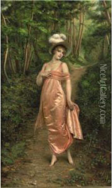 Elegance Of The Epoque Oil Painting - Frederic Soulacroix