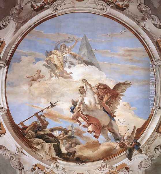 Bellerophon on Pegasus 1746-47 Oil Painting - Giovanni Battista Tiepolo