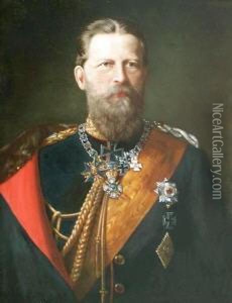 Brustbild Kronprinz Friedrich Wilhelm - Der Spatere Kaiser Friedrich Iii Oil Painting - Minna Pfuller