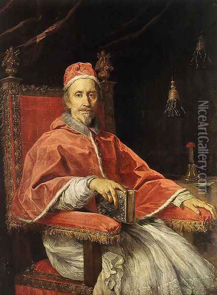 Portrait of Pope Clement IX 1669 Oil Painting - Carlo Maratti