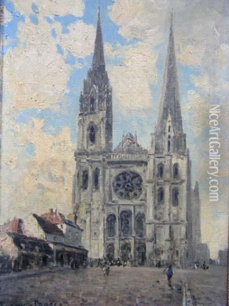 La Cathedrale De Rouen Oil Painting - Frank Myers Boggs