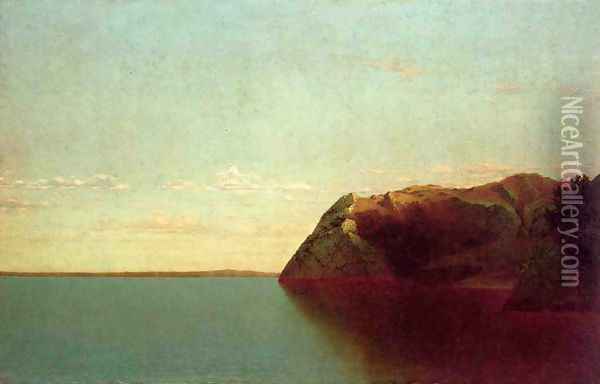 Newport Rocks Oil Painting - John Frederick Kensett