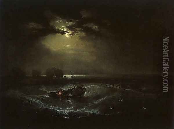 Fishermen at Sea (or The Cholmeley Sea Piece) Oil Painting - Joseph Mallord William Turner
