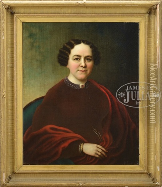 Portrait Of Elisabeth Peck Putnam, Wife Of Rockwell Putnam Oil Painting - Nelson Cook
