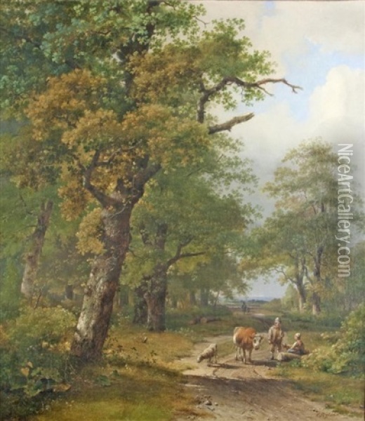 Begegnung Unter Den Eichen Oil Painting - Cornelis Bylard