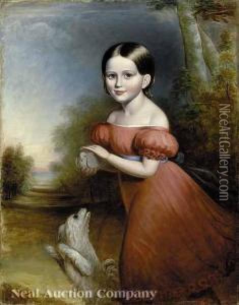 Portrait Of Ann Elizabeth Lewis Wynn Oil Painting - C. R. Parker