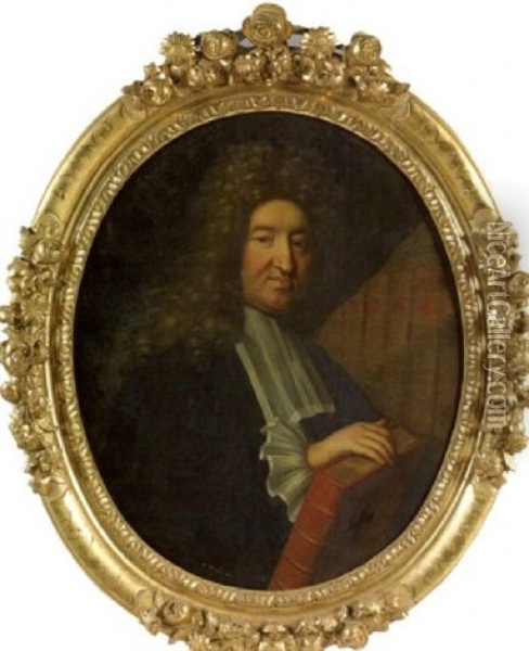 Portrait D'un Magistrat Oil Painting - Ferdinand-Alexandre Bizard