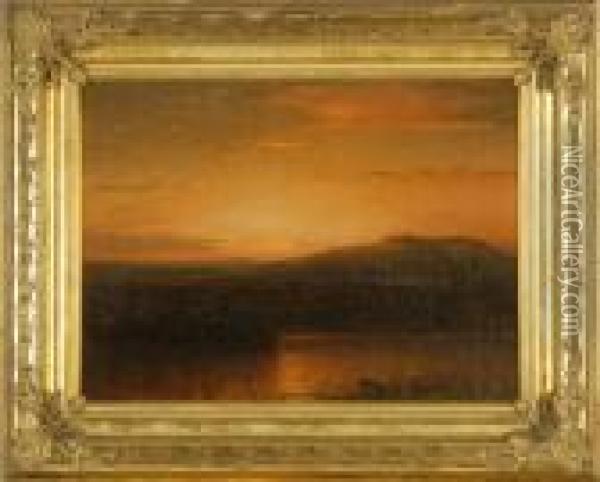 Sunset Over Lake George Oil Painting - George Herbert McCord