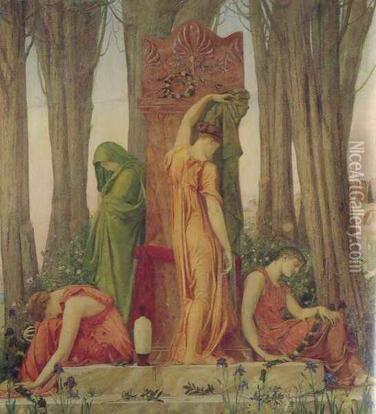 Electra at the Tomb of Agamemnon Oil Painting - Sir William Blake Richmond