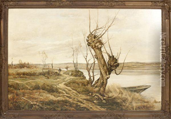 La Seine Au Barraged'evry Oil Painting - Maurice Levis