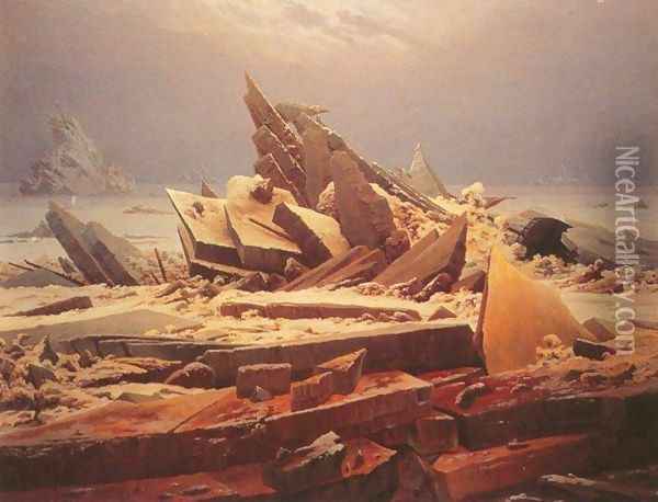 The Polar Sea Oil Painting - Caspar David Friedrich