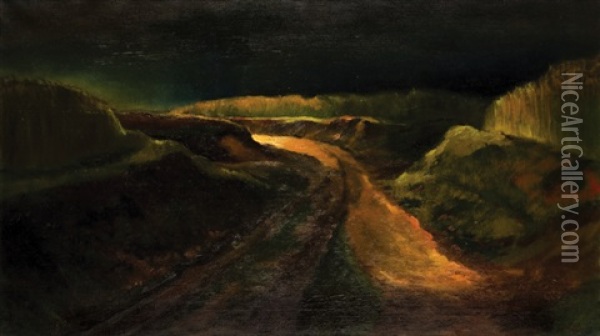 Drive Field Oil Painting - Borivoj Zufan
