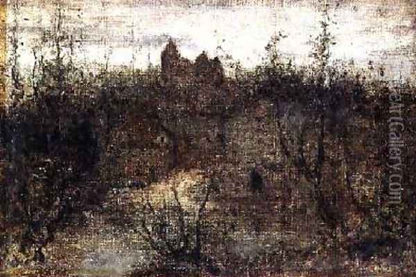 The Enchanted Castle 1887 Oil Painting - Matthijs Maris