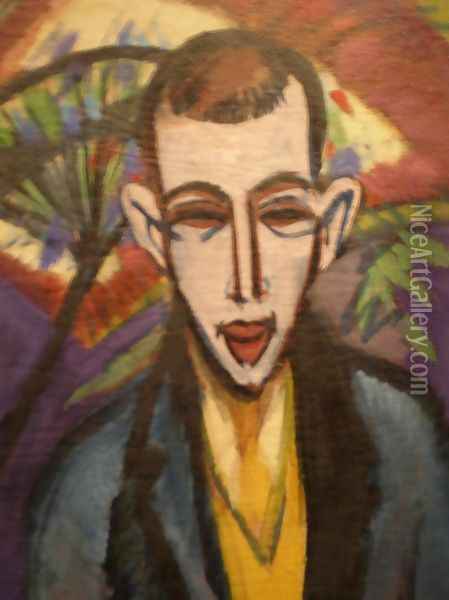 Portrait of Poet Guthmann Oil Painting - Ernst Ludwig Kirchner