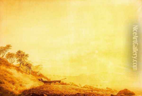 Cape Arkona at Sunrise Oil Painting - Caspar David Friedrich