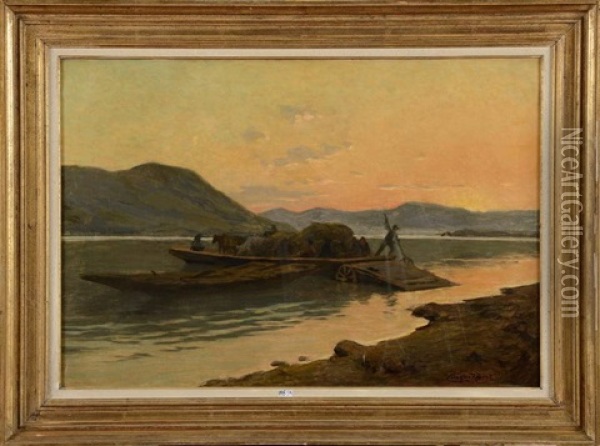 Bac Traversant Le Danube Oil Painting - Robert Nadler