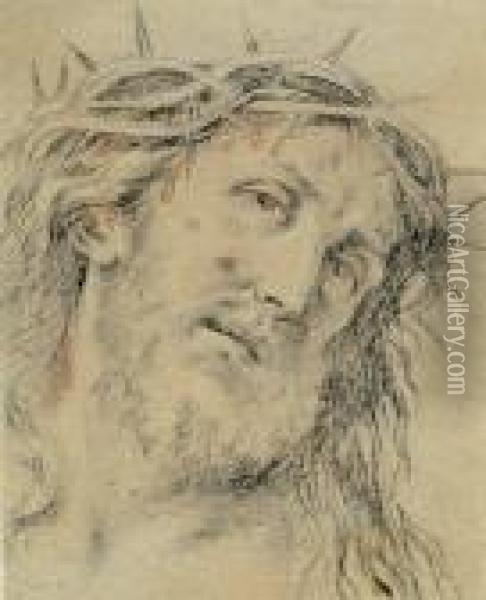 Le Visage Du Christ Oil Painting - Pierre Le Romain I Mignard