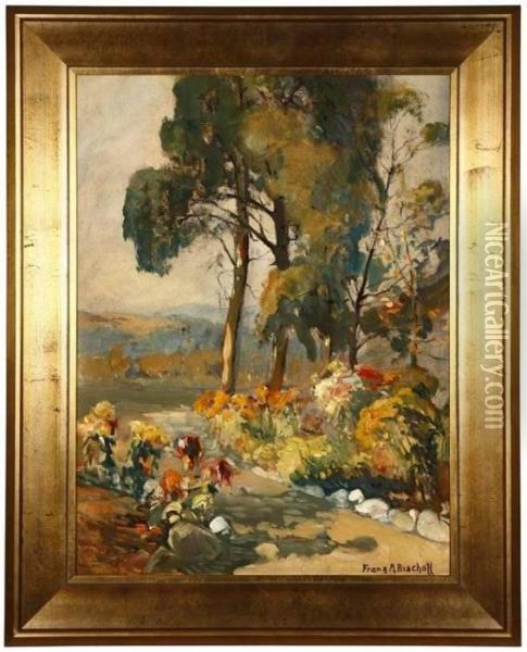Flowering Garden Oil Painting - Franz Bischoff
