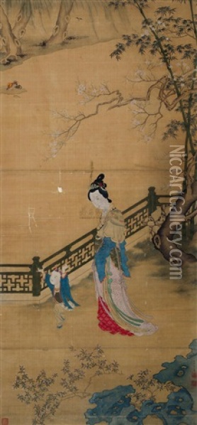 Lady Oil Painting -  Qiu Ying