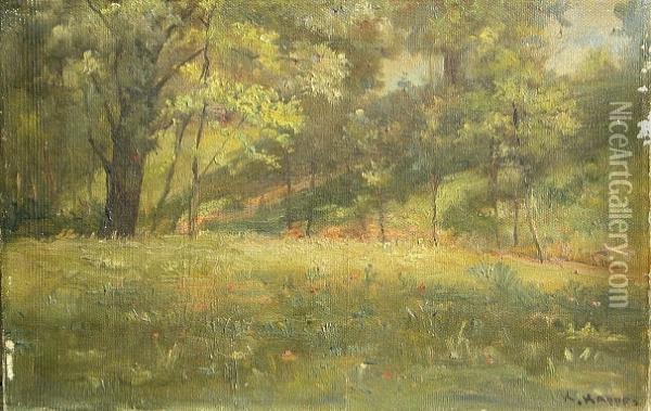 A Forest Clearing Oil Painting - Karl Kappes