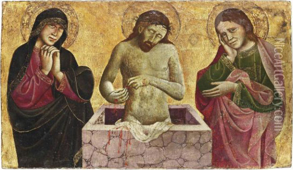 Christ As The Man Of Sorrows Oil Painting - Michele Di Matteo Da Bologna