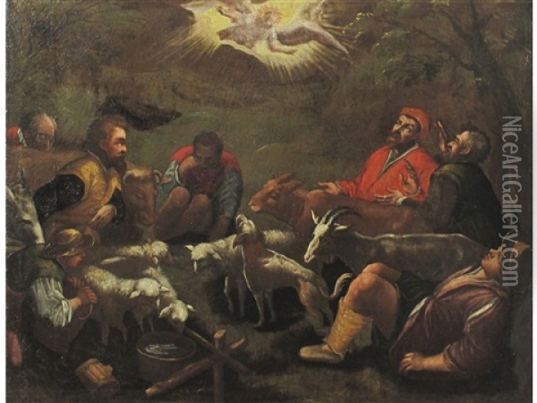 Annunciazione Ai Pastori Oil Painting - Francesco Bassano